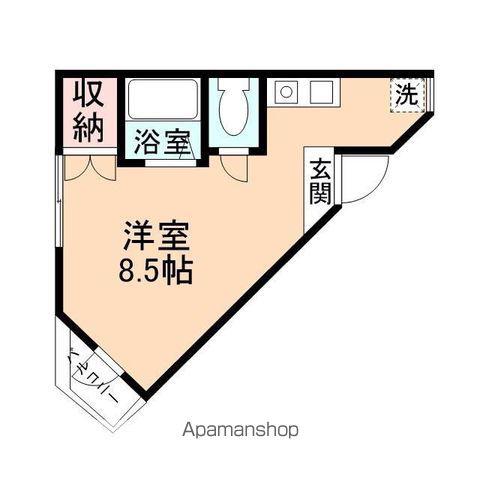 フォレストグリーンヴィラ(ワンルーム/1階)の間取り写真