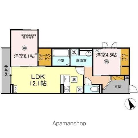 DS LIEN  B(2LDK/1階)の間取り写真