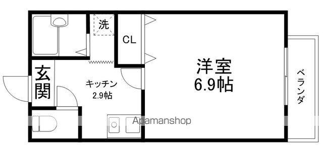 エスペランサUⅡ番館(1K/2階)の間取り写真