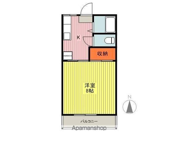 松本ハイツ(1K/2階)の間取り写真