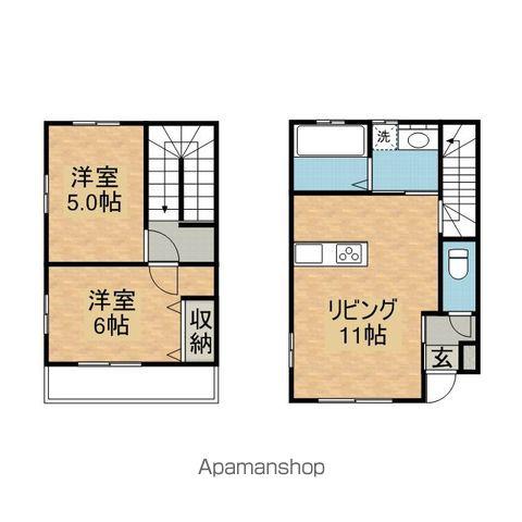 ココハイム(2LDK/1階)の間取り写真