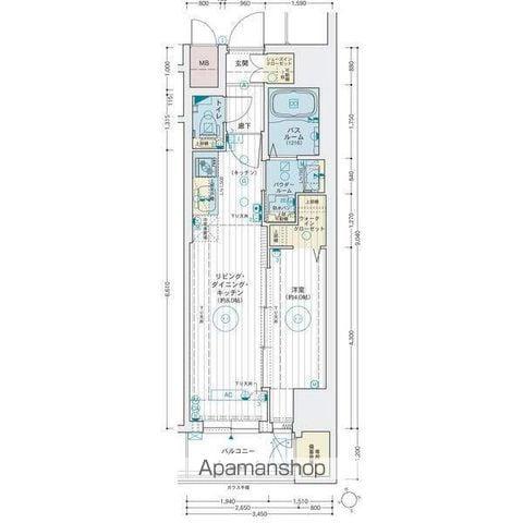エステムコート名古屋葵(1LDK/7階)の間取り写真