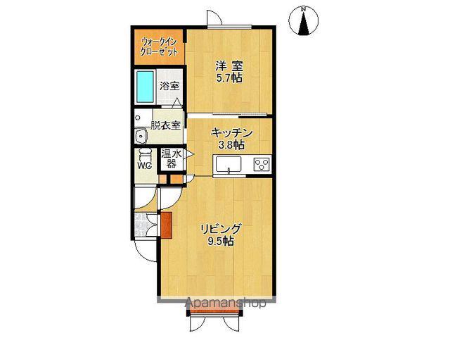 エリア13・12(1LDK/1階)の間取り写真