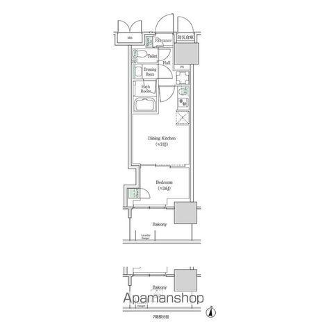 ブルックサイドレジデンス木場(1DK/2階)の間取り写真