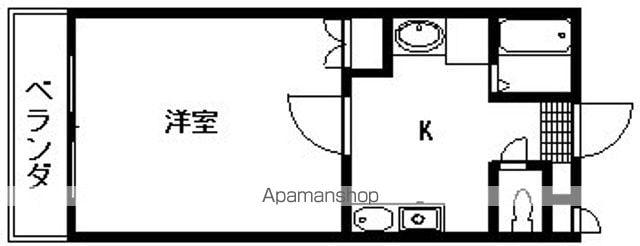 アクセスワケⅡ(1K/3階)の間取り写真