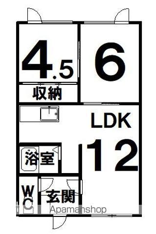 サンシャイン釧路(2LDK/1階)の間取り写真