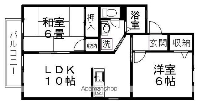 メルコ八幡(2LDK/1階)の間取り写真
