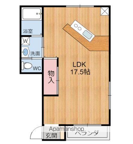 ヒロセAP(ワンルーム/2階)の間取り写真