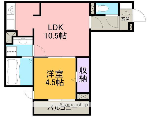 サンイーストⅠ(1LDK/3階)の間取り写真