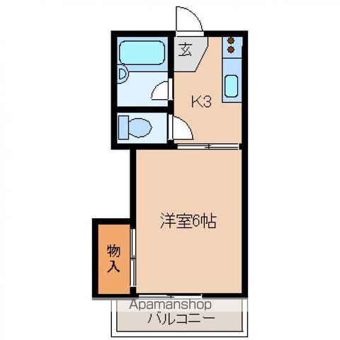 YSコーポ(1K/2階)の間取り写真