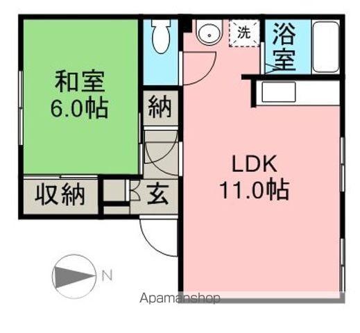 メゾントレビⅠ(1LDK/1階)の間取り写真