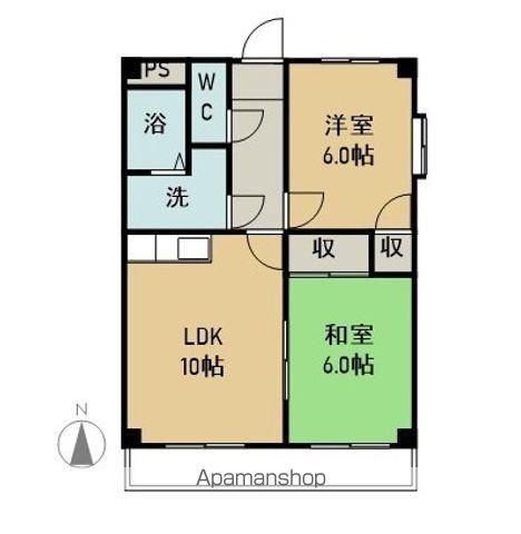 グランドカーサ(2LDK/1階)の間取り写真