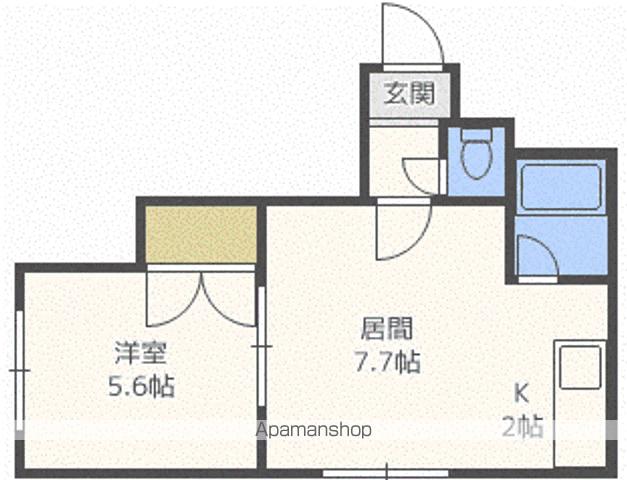 HS菊水624(1DK/4階)の間取り写真