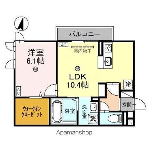 ARIETTA(1LDK/2階)の間取り写真