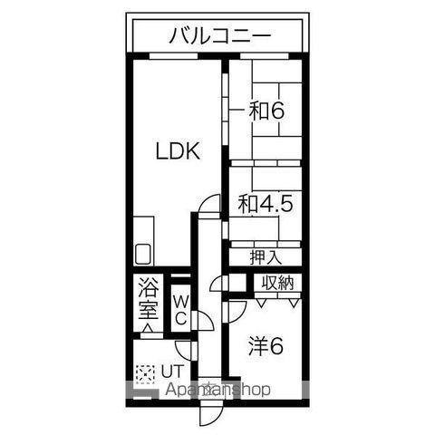 エスペレール2(3LDK/1階)の間取り写真