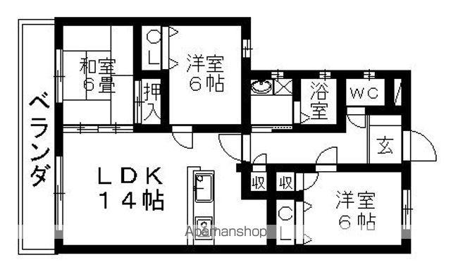 セレクトトロワ(3LDK/3階)の間取り写真
