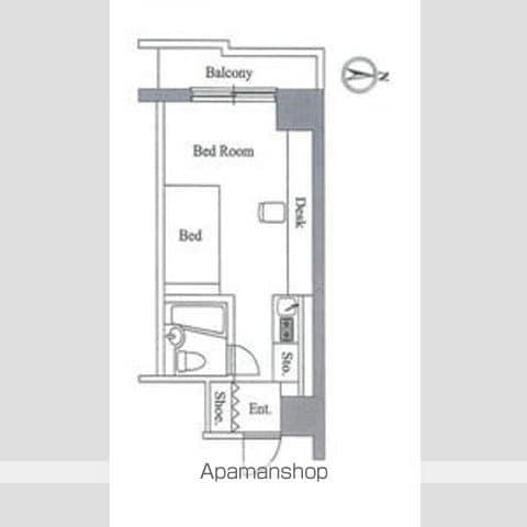 アレックス日乃本(ワンルーム/10階)の間取り写真