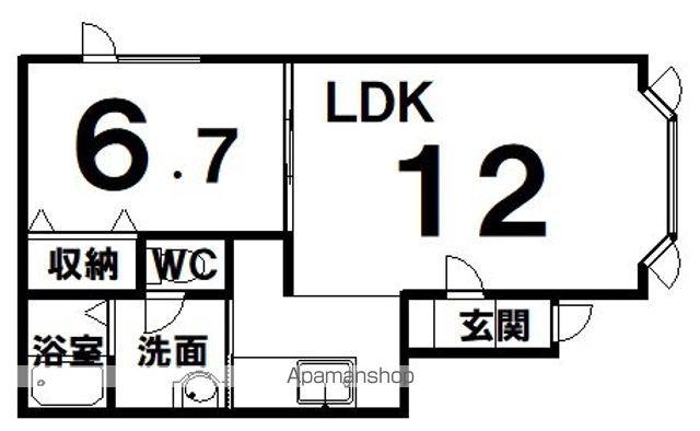 メリット7(1LDK/1階)の間取り写真