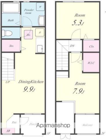 サンハイムユタカ(2DK/1階)の間取り写真