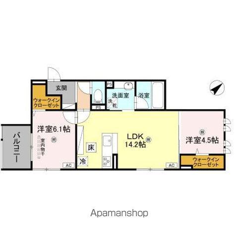 D-ROOM大路(2LDK/1階)の間取り写真