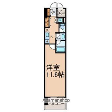 CASAα名駅南(1K/8階)の間取り写真