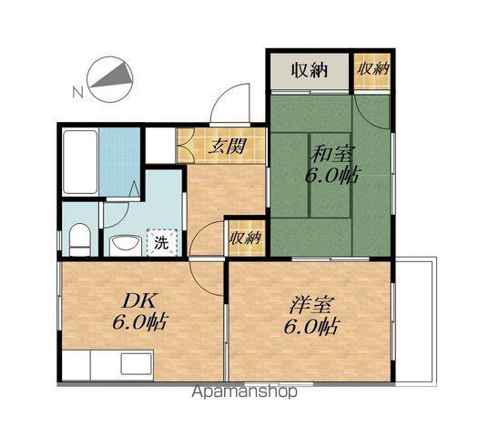 セブンハイツ(2DK/2階)の間取り写真