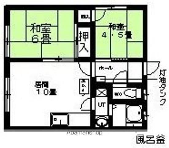 南ハイツ(2DK/2階)の間取り写真