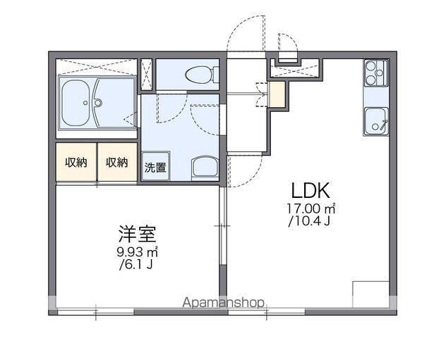 レオパレスつつみⅢ(1LDK/2階)の間取り写真