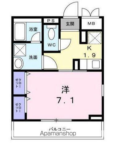 シャノワール(1K/2階)の間取り写真