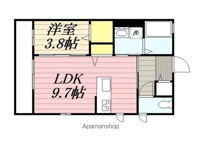 カーサ弥生が丘 Ⅰ(1LDK/2階)の間取り写真