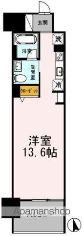 カスタリア伏見(ワンルーム/3階)の間取り写真