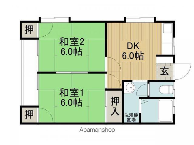 コーポ幹(2DK/1階)の間取り写真