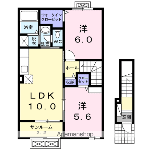 ガレット(2LDK/2階)の間取り写真