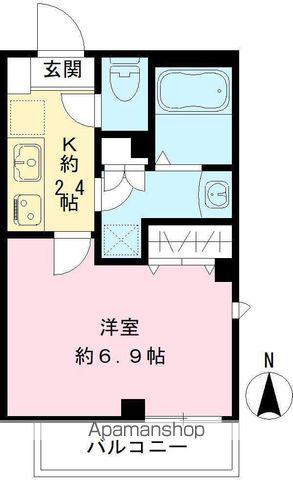 結城野ベース(1K/3階)の間取り写真