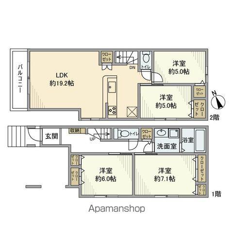 東京地下鉄丸ノ内線 中野坂上駅 徒歩9分 2階建 築5年(4LDK)の間取り写真