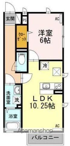 ソル・セレッソⅡ(1LDK/1階)の間取り写真