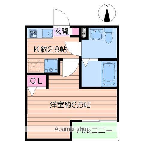 フォレスティエール(1K/3階)の間取り写真