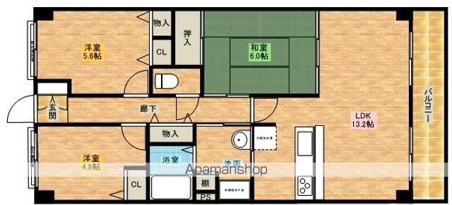 ルピナス泉大津(3LDK/3階)の間取り写真