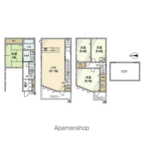 南港ポートタウン線 平林駅(大阪) 徒歩11分 3階建 築22年(4LDK)の間取り写真