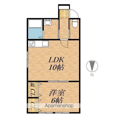 グリーンパークヒルズ(1LDK/2階)の間取り写真
