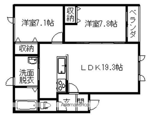エムエル13(2LDK/1階)の間取り写真