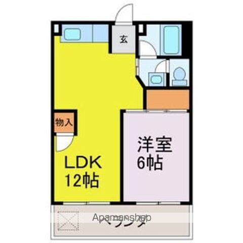 第五梅野ビル(2DK/5階)の間取り写真