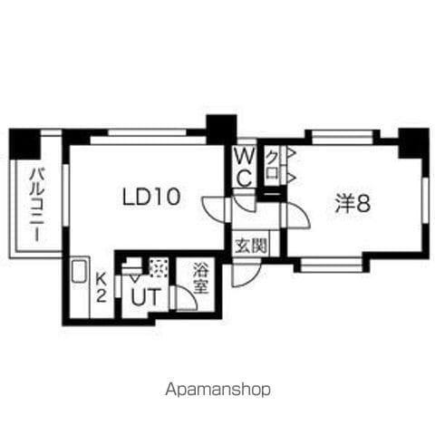 ノヴァ大通II(1LDK/4階)の間取り写真