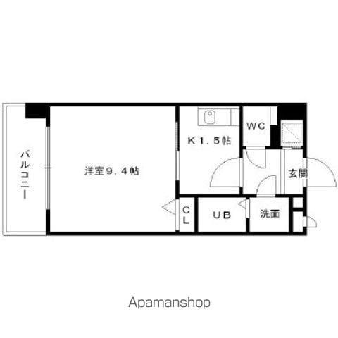 SEALS(1K/8階)の間取り写真