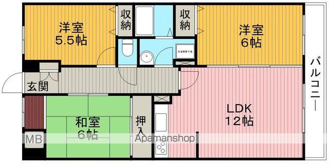 グランドエムユー(3LDK/4階)の間取り写真