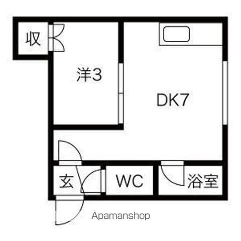 マンションピアⅡ(1DK/2階)の間取り写真