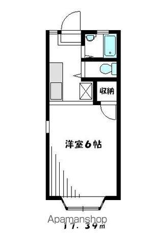 グリーンハウス(1K/2階)の間取り写真