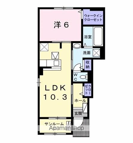 プリンセス M(1LDK/1階)の間取り写真