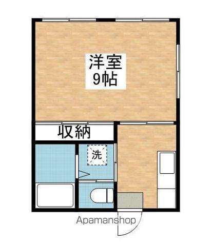 米良ビル(1K/2階)の間取り写真