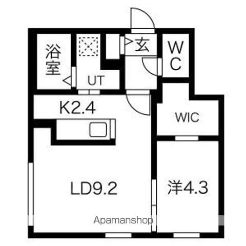 ELM GARDENⅢ(1LDK/2階)の間取り写真